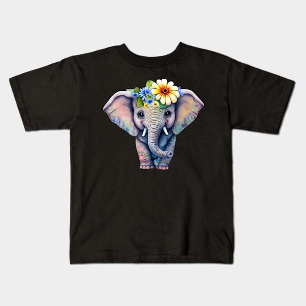 baby elephant Kids T-Shirt by abbeheimkatt